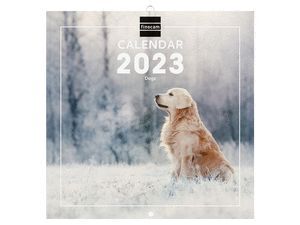 CALENDARIO PARED 2023 18X18 DOGS