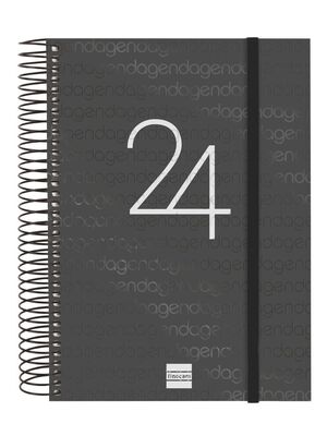 AGENDA FINOCAM YEAR 2024 DÍA PÁGINA NEGRO