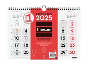 CALENDARIO PARED NUMEROS GRANDES M 2025