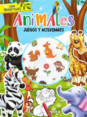 ANIMALES - JUEGOS Y ACTIVIDADES CON PEGATINAS